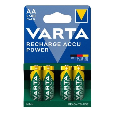 Akumulatorki VARTA Recharge Accu Power 2600 mAh HR6/AA 4szt Akumulatorki VARTA Recharge Accu Power 2600 mAh HR6/AA 4szt