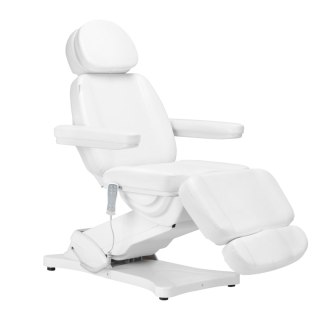 Elektryczny fotel kosmetyczny SILLON CLASSIC 3 silniki z podgrzewaniem second edition biały