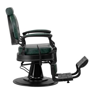 Gabbiano fotel barberski President zielony z czarną ramą
