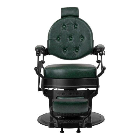 Gabbiano fotel barberski President zielony z czarną ramą