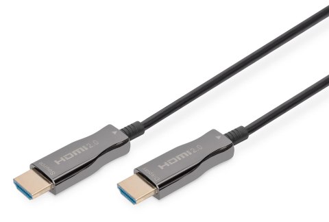 Kabel DIGITUS połączeniowy hybrydowy AOC HDMI 2.0 Premium High Speed Ethernet 4K60Hz UHD HDMI A/HDMI A M/M czarny 15m Kabel DIGITUS połączeniowy hybrydowy AOC HDMI 2.0 Premium High Speed Ethernet 4K60Hz UHD HDMI A/HDMI A M/M czarny 15m
