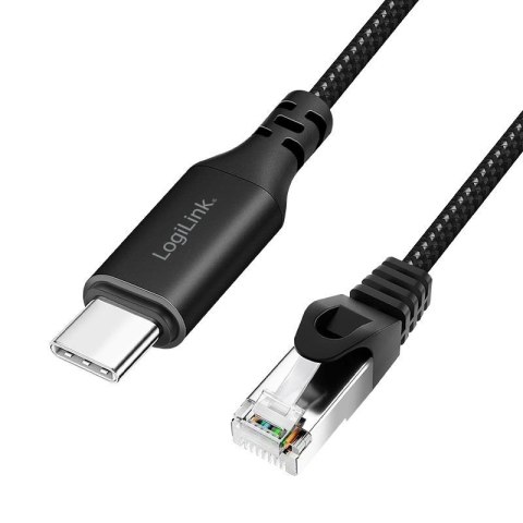 Kabel adapter LogiLink CU0410 Ethernet USB 3.2, C/M do RJ45/M, aktywny, 1 m Kabel adapter LogiLink CU0410 Ethernet USB 3.2, C/M do RJ45/M, aktywny, 1 m