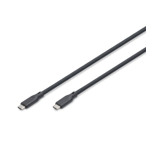 Kabel połączeniowy DIGITUS silikonowy USB-C - USB-C, USB 3.2 Gen2 10G 4K 100W, 1m czarny Kabel połączeniowy DIGITUS silikonowy USB-C - USB-C, USB 3.2 Gen2 10G 4K 100W, 1m czarny