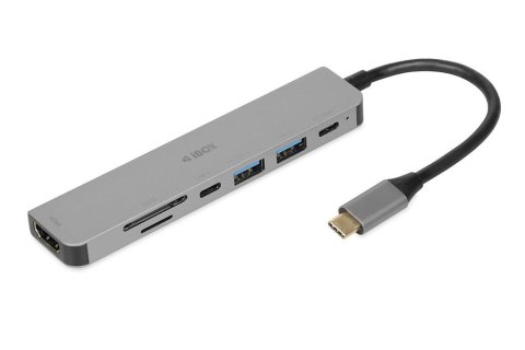 Stacja dokująca hub USB iBOX IUH3SL4K HDMI SD PD100W Stacja dokująca hub USB iBOX IUH3SL4K HDMI SD PD100W
