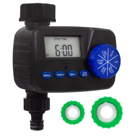 Sterownik elektroniczny nawadniania GreenBlue, programator, zasilanie 2x1,5V AA, GB390 Sterownik elektroniczny nawadniania GreenBlue, programator, zasilanie 2x1,5V AA, GB390