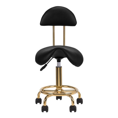 Taboret kosmetyczny 6001-G złoto - czarny 2 gat