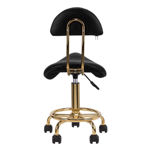 Taboret kosmetyczny 6001-G złoto - czarny 2 gat