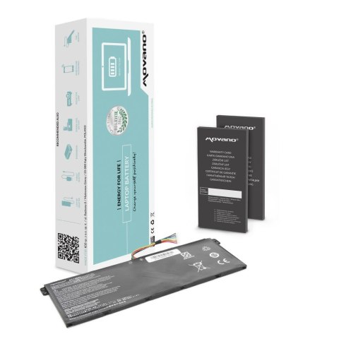 Bateria Movano do notebooka Acer Aspire E3-111, V5-122, AC14B3K, AC14B7K, AC14B8K (15.2V) (3600 mAh) Bateria Movano do notebooka Acer Aspire E3-111, V5-122, AC14B3K, AC14B7K, AC14B8K (15.2V) (3600 mAh)
