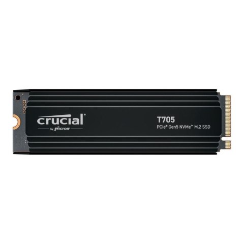 Dysk SSD Crucial T705 1TB M.2 PCIe 5.0 x4 NVMe 2.0 2280 (13600/10200MB/s) z radiatorem Dysk SSD Crucial T705 1TB M.2 PCIe 5.0 x4 NVMe 2.0 2280 (13600/10200MB/s) z radiatorem