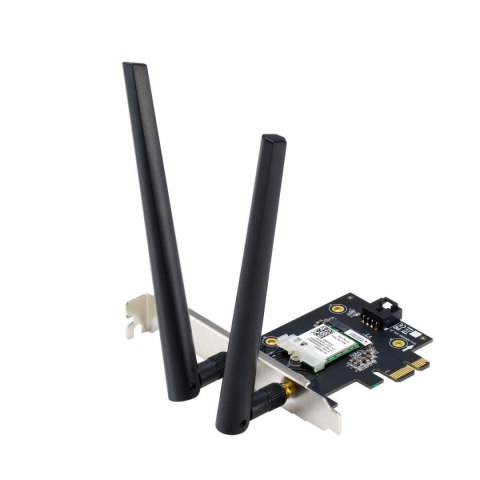 Karta sieciowa Asus PCE-AX1800 Dual Band PCI-E WiFi 6 (802.11ax), Bluetooth 5.2, WPA3, OFDMA, MU-MIMO Karta sieciowa Asus PCE-AX1800 Dual Band PCI-E WiFi 6 (802.11ax), Bluetooth 5.2, WPA3, OFDMA, MU-MIMO