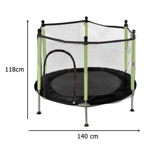 Trampolina ogrodowa dla dzieci siatka 110x140 cm zielona Trampolina ogrodowa dla dzieci siatka 110x140 cm zielona