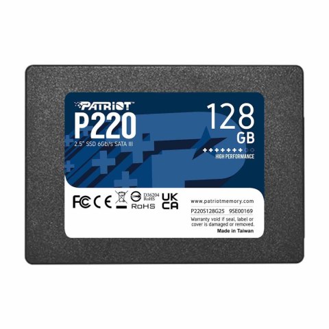 Dysk SSD Patriot P220 128GB 2.5" SATA3 (550/480 MB/s) 7mm Dysk SSD Patriot P220 128GB 2.5" SATA3 (550/480 MB/s) 7mm