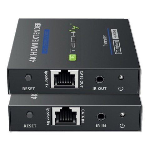 Extender Techly HDMI 4K*60Hz Cat.6/6a/7 Zero Latecy IR do 70m Extender Techly HDMI 4K*60Hz Cat.6/6a/7 Zero Latecy IR do 70m
