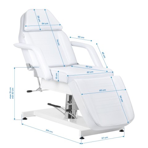 Fotel kosmetyczny Sillon hydrauliczny v2 210 biały