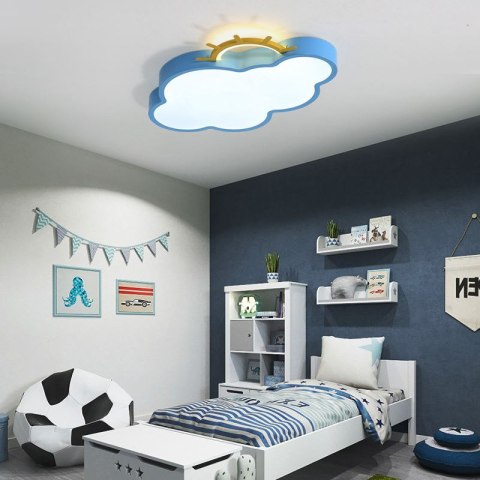 Lampa LED sufitowa plafon do pokoju dziecięcego ściemniana LUMELA + pilot chmurka niebieska Lampa LED sufitowa plafon do pokoju dziecięcego ściemniana LUMELA + pilot chmurka niebieska