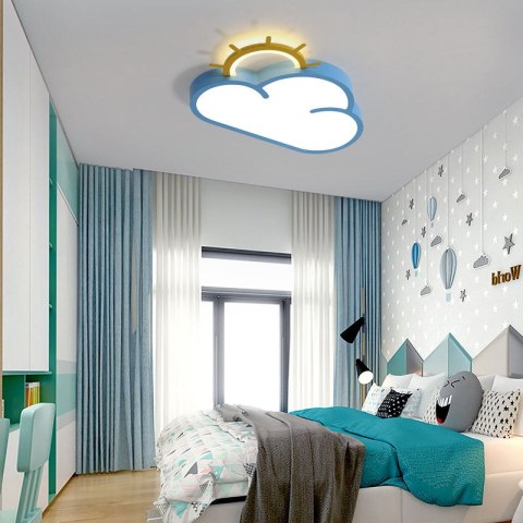 Lampa LED sufitowa plafon do pokoju dziecięcego ściemniana LUMELA + pilot chmurka niebieska Lampa LED sufitowa plafon do pokoju dziecięcego ściemniana LUMELA + pilot chmurka niebieska