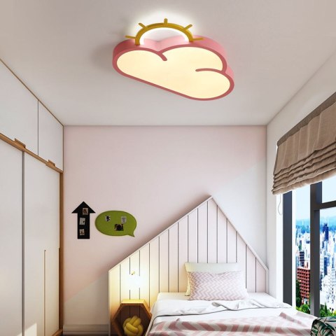 Lampa LED sufitowa plafon do pokoju dziecięcego ściemniana LUMELA + pilot chmurka różowa Lampa LED sufitowa plafon do pokoju dziecięcego ściemniana LUMELA + pilot chmurka różowa