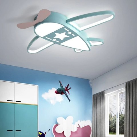 Lampa LED sufitowa plafon do pokoju dziecięcego ściemniana LUMELA + pilot samolot Lampa LED sufitowa plafon do pokoju dziecięcego ściemniana LUMELA + pilot samolot