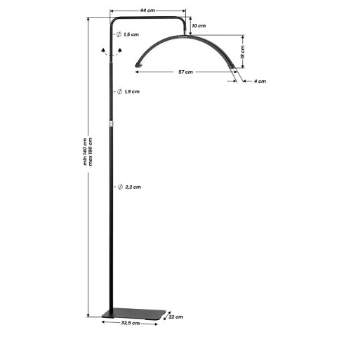 Lampa zabiegowa MOMO MX6 do rzęs czarna