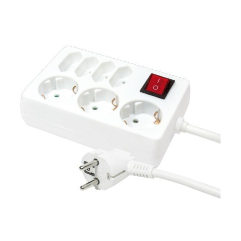 Listwa zasilająca LogiLink LPS210 7 gniazd Schuko/Euro ON/OFF, 5m, biała Listwa zasilająca LogiLink LPS210 7 gniazd Schuko/Euro ON/OFF, 5m, biała