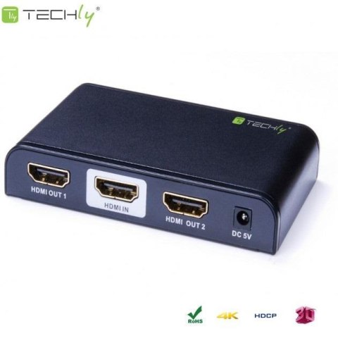 Rozdzielacz / Splitter Techly AV HDMI 2.0 1/2 Ultra HD 4Kx2K 3D Rozdzielacz / Splitter Techly AV HDMI 2.0 1/2 Ultra HD 4Kx2K 3D