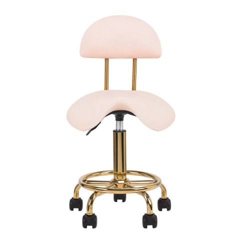 Taboret kosmetyczny 6001-G złoto - różowy 2 gat