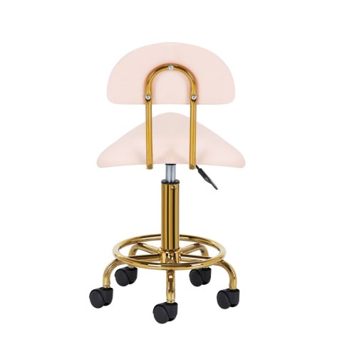 Taboret kosmetyczny 6001-G złoto - różowy 2 gat