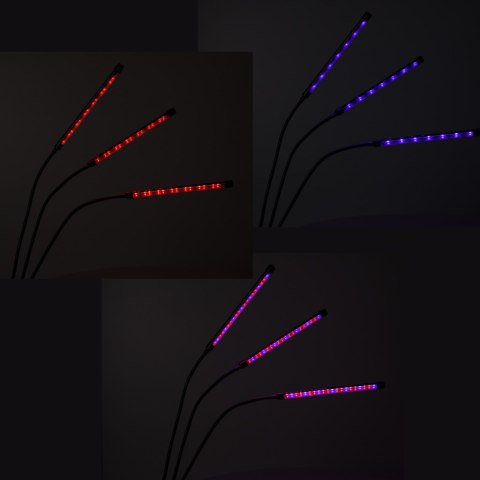 Lampa do roślin LED uprawy wzrostu panel 3 żarówki Lampa do roślin LED uprawy wzrostu panel 3 żarówki