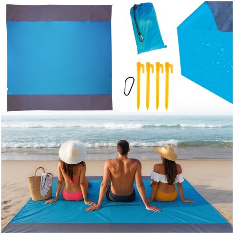 Mata plażowa piknikowa wodoodporna duża koc biwakowy na piknik biwak pokrowiec XXL 210 X 200 cm Mata plażowa piknikowa wodoodporna duża koc biwakowy na piknik biwak pokrowiec XXL 210 X 200 cm