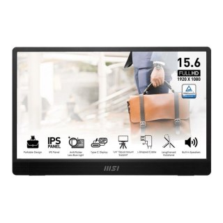 Monitor MSI 15,6" PRO MP161 E2U IPS FHD 60Hz MiniHDMI 2xUSB-C głośniki