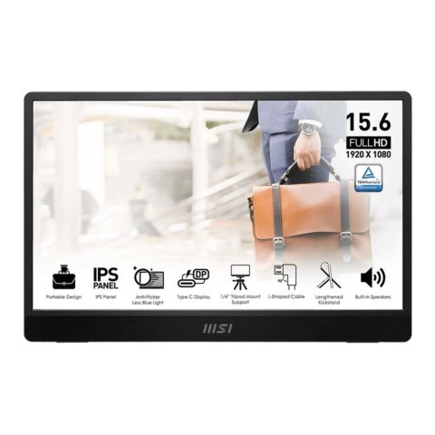 Monitor MSI 15,6" PRO MP161 E2U IPS FHD 60Hz MiniHDMI 2xUSB-C głośniki Monitor MSI 15,6" PRO MP161 E2U IPS FHD 60Hz MiniHDMI 2xUSB-C głośniki
