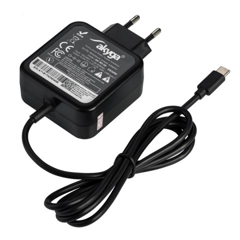 Zasilacz sieciowy Akyga AK-ND-60 do notebooka 20V/2,25 - 3A 45W USB type C Zasilacz sieciowy Akyga AK-ND-60 do notebooka 20V/2,25 - 3A 45W USB type C