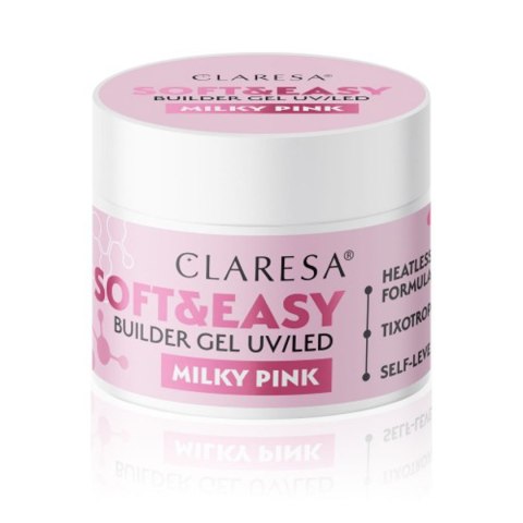 Claresa żel budujący Soft&Easy gel milky pink 45g