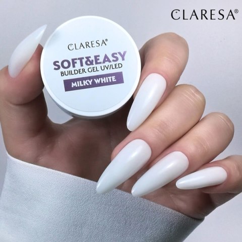 Claresa żel budujący Soft&Easy gel milky white 45g